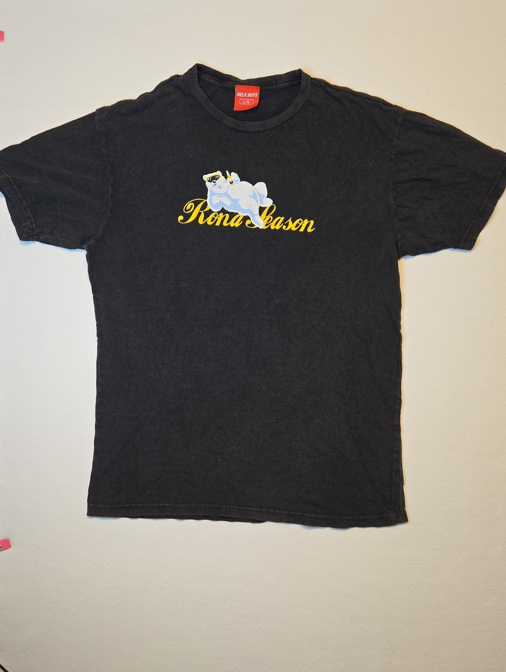 Nelk Boys Rona Season Charcoal Gray Full Graphic Crew Neck T-Shirt